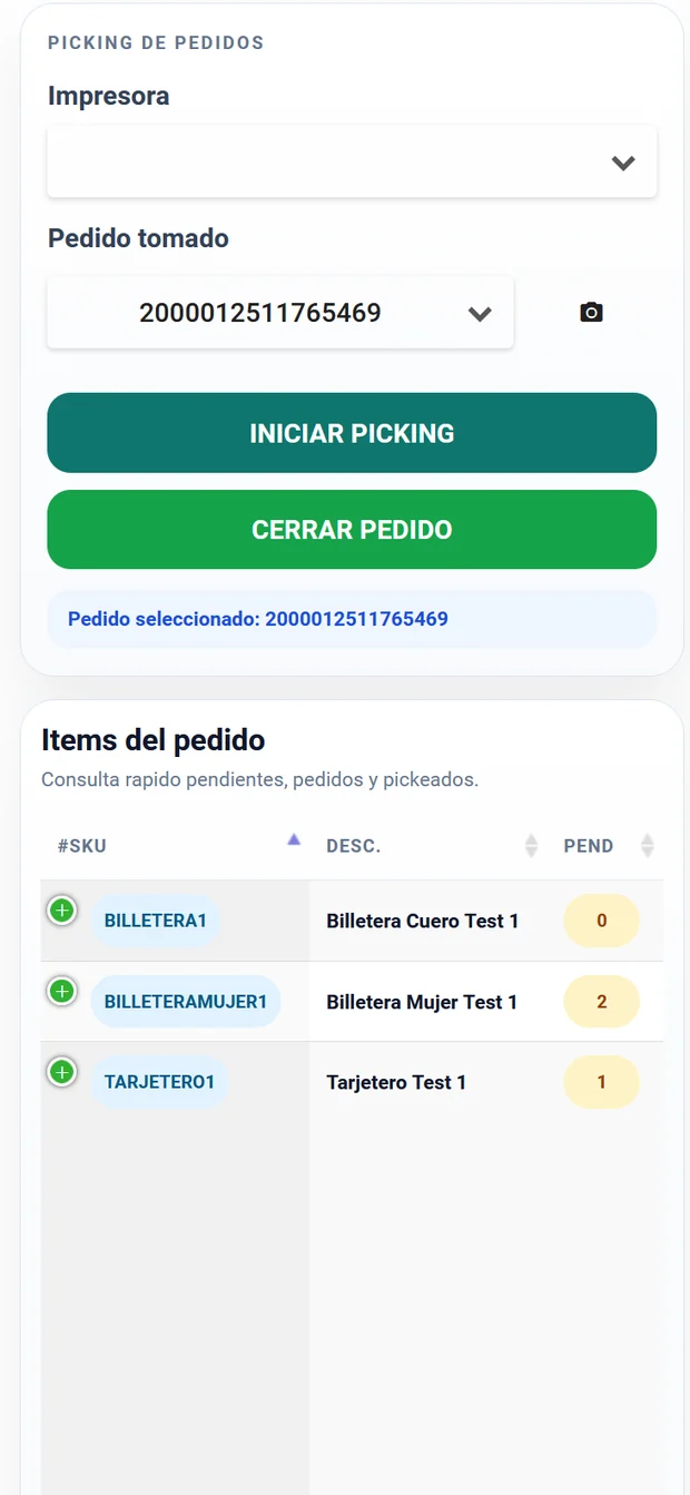 Picking de pedidos desde el celular con Enviopoint